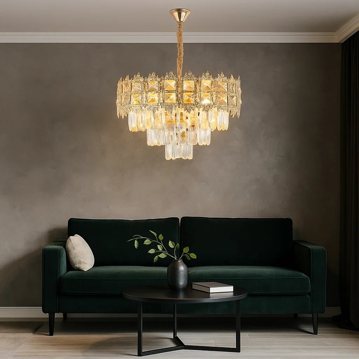 Полилей Magic Time Tireon с 5 фасунги E27, златист, 400x125 мм