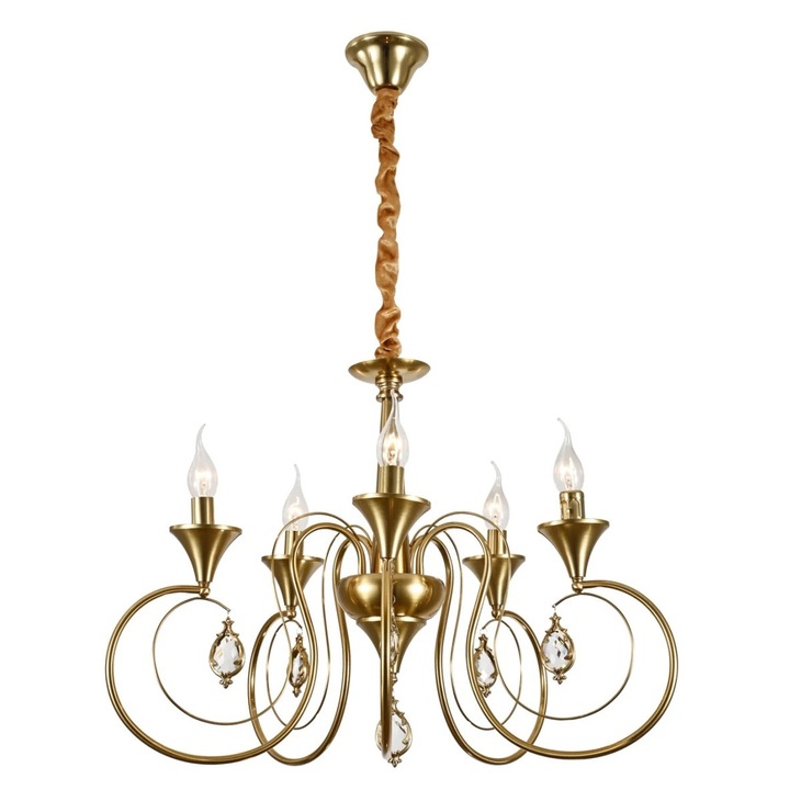 Полилей Magic Time Corvian, 8 рамена, антично медно покритие, размери 45x43cm