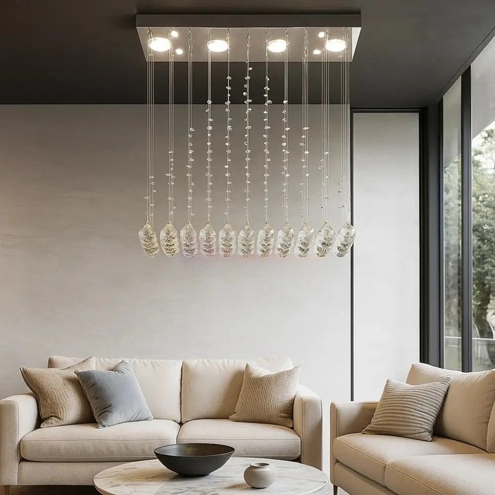 Candelabru LED Magic Time Nyrado, 20W, cristale, 600x200x600mm