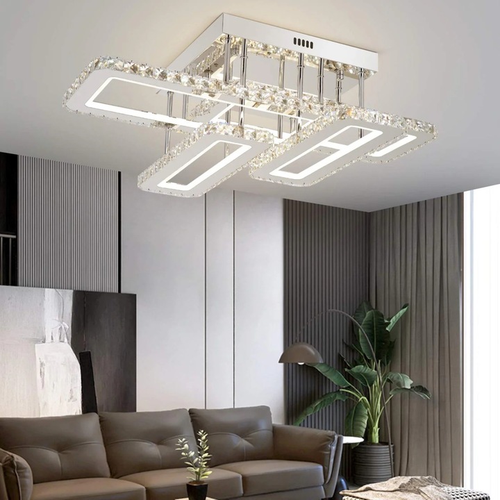 LED полилей Magic Time Nireth, размери 590x590x140mm, 2x72W, RGB, дистанционно управление