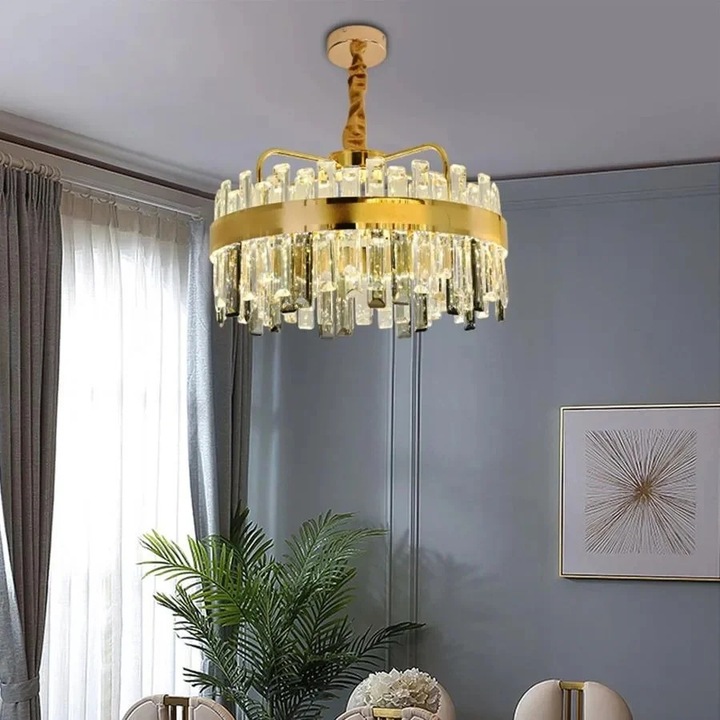 Candelabru LED Magic Time Marionis, 112W, temperatura culoare reglabila 2800-6500K, 500x400mm, telecomanda inclusa