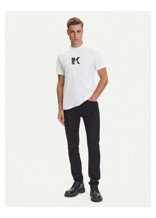 Férfi póló Karl Lagerfeld Jeans, fehér, pamut anyag, 2XL INTL