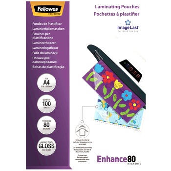Folie laminare Fellowes A4, 80 microni, 100 buc/top Folie laminare Fellowes A4, 80 microni, 100 buc/top