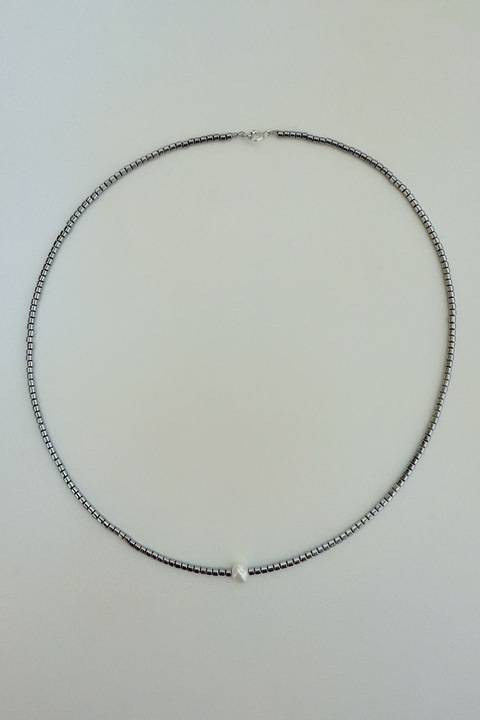 Rain Jewelry, Colier din argint veritabil 925 cu perla de cultura, Alb, Argintiu