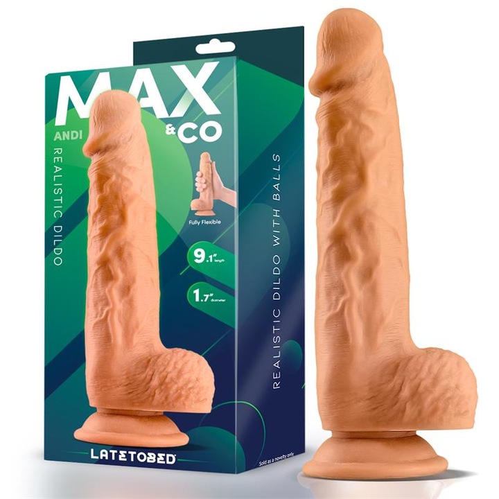 Dildo cu Ventuza, Realist, Andi, Max & Co, 23.1 Cm