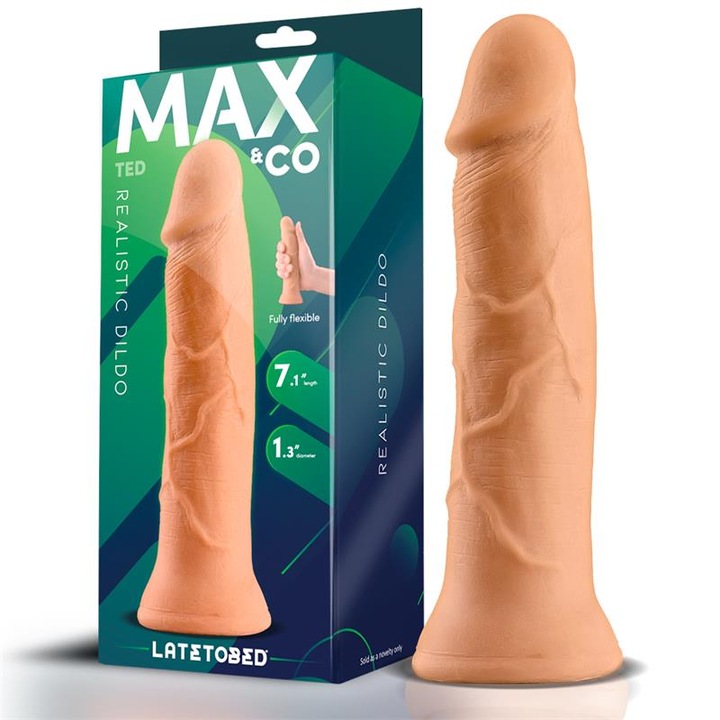 Dildo Realist cu Ventuza - Ted - Max & Co, 18cm