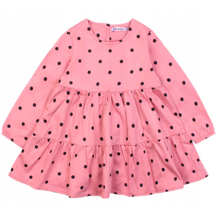 Rochie Pentru Fetite, Mod Kids, Maneci Lungi, Cu 100% Din Bumbdwqfwqac De Inalta Calitate, Blush Pink