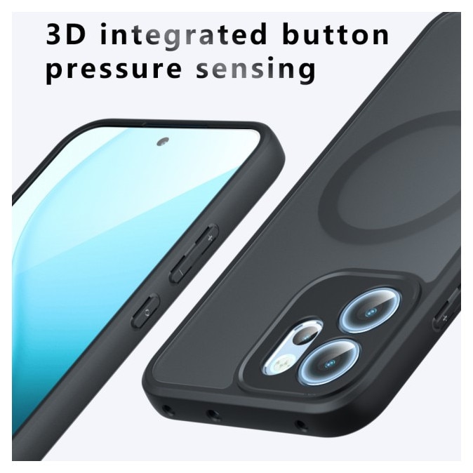 Husa Upzz® Pure Pentru Oppo Reno14 F / 14 FS 5G, Functie Magsafe, Design Premium, Super Rezistenta, Negru