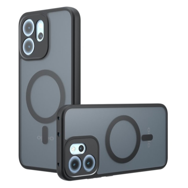 Husa Upzz® Pure Pentru Oppo Reno14 F / 14 FS 5G, Functie Magsafe, Design Premium, Super Rezistenta, Negru