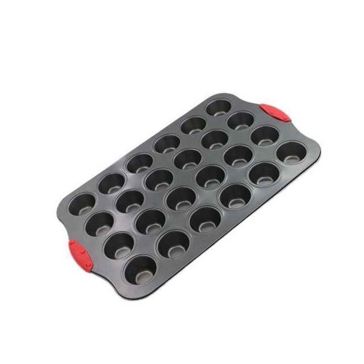 Tavă briose, LGCHome, 24 forme, otel carbon, antiaderent, 43, 5x25, 5cm