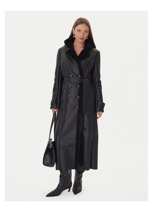 Palton de tranzitie de dama Bardot, negru