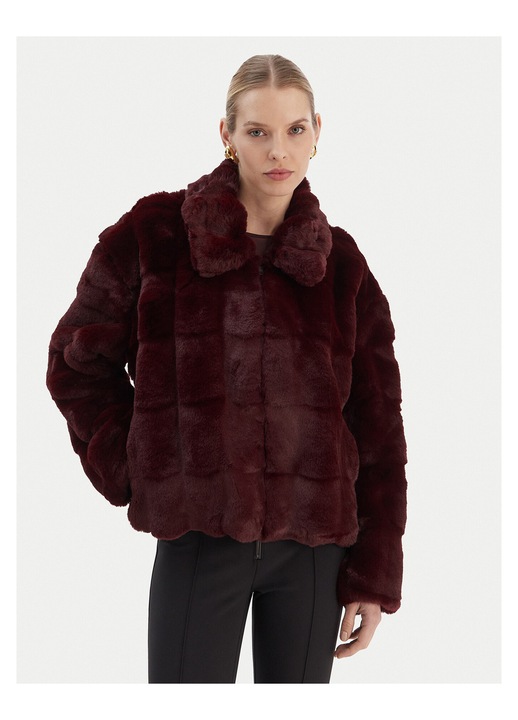 Rochie BARDOT, burgundy, fabric elegant