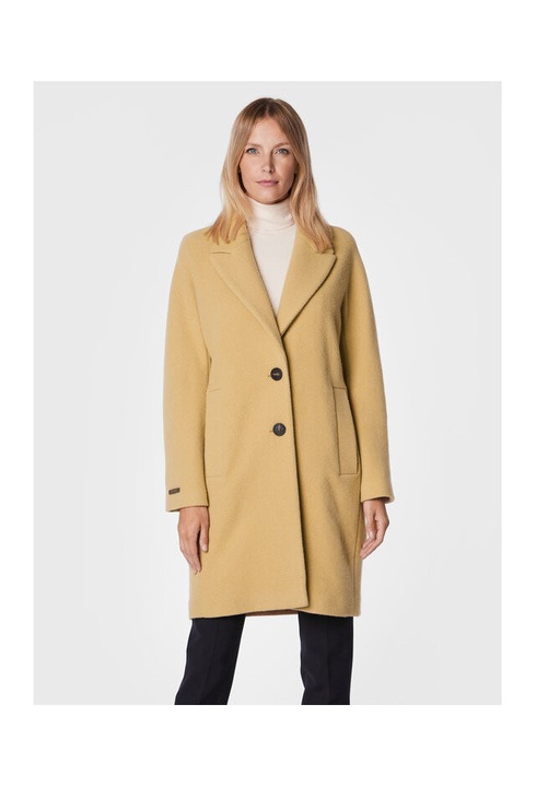 Palton dama Peserico, bej, lana, Bej