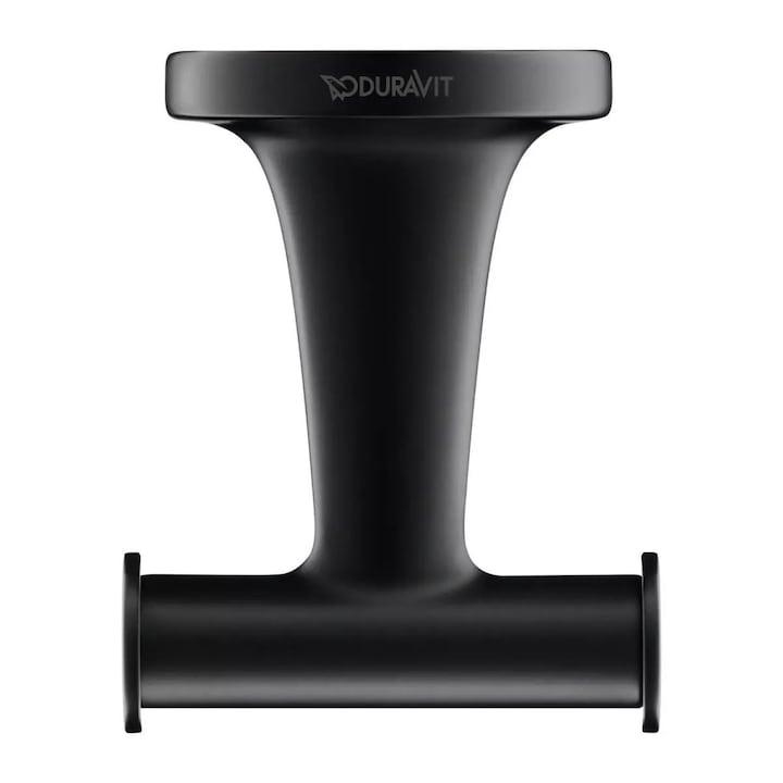 Agatatoare Duravit Starck T 0099304600, montare pe perete, metal, Negru mat