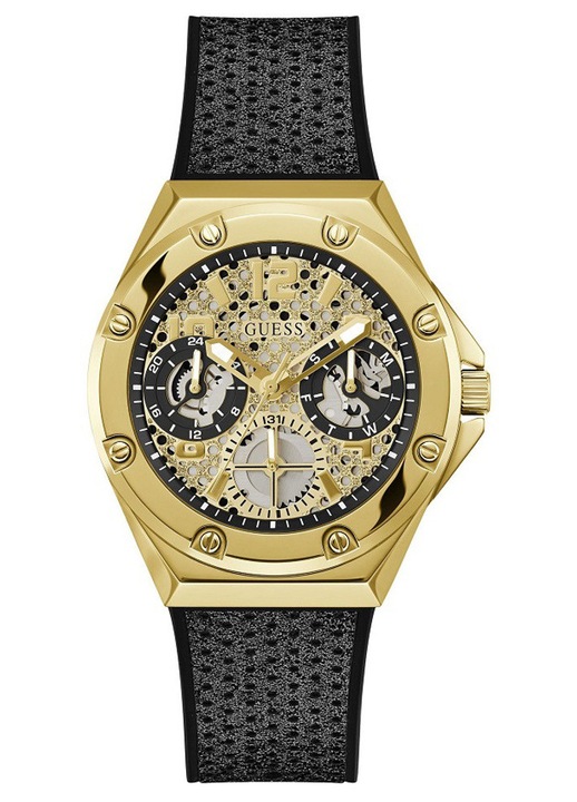 Ceas dama Guess Asteria, cu bratara din piele, culoare maro, 30x30mm