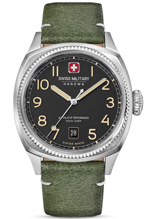 Férfi karóra, Swiss Military Hanowa, Condor, 30x45mm, fekete