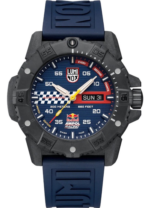 Ceas barbatesc Luminox, editie limitata Red Bull Racing, 45mm, 20ATM