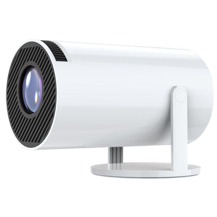 Смарт LED видеопроектор Premium, Преносим, 4K UltraHD, Android 11, Автофокус, Вграден високоговорител, 5000 лумена, Wi-Fi6, Bluetooth 5.0, Регулируема проекция, 200 Ansi, HDMI, USB свързаност, 1 GB RAM, 8 GB памет, Въртене на 180 градуса