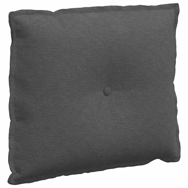 Perna pentru spate vidaXL, Gri inchis 60 x 50 cm Tesatura din corduroy