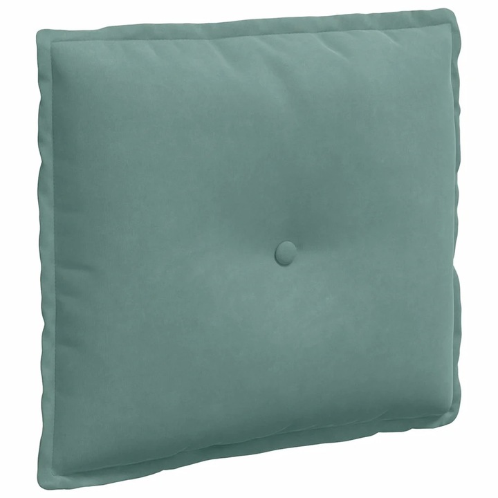 Perna pentru spate vidaXL, Verde Marii 50 x 45 cm Tesatura din corduroy