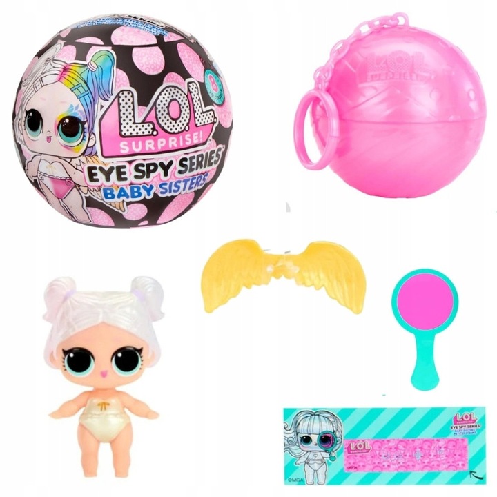Set Papusi Surpriza Baby Eye Spy, 8 papusi, efect de schimbare a culorii, 10.5x10.2x10cm, Multicolor