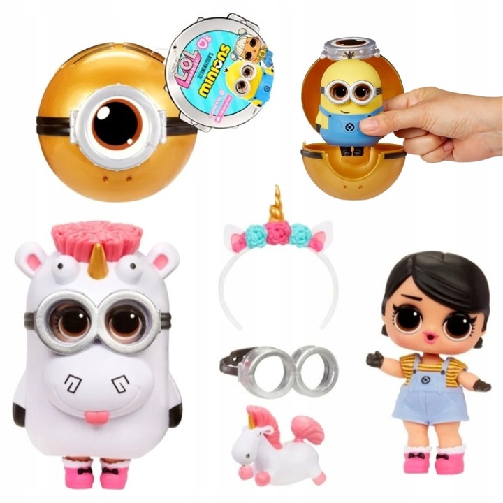 LOL Surprise X Minions Babakészlet Kiegészítőkkel, 6 egyedi figura, többszínű, 10x10x10,2 cm