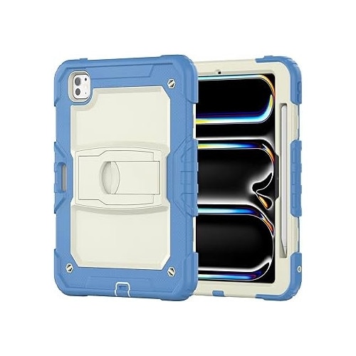 Husa compatibila cu iPad Air 4/5 10.9 (20/21) iPad Pro 11 (18/20/21) Albastru-Bej