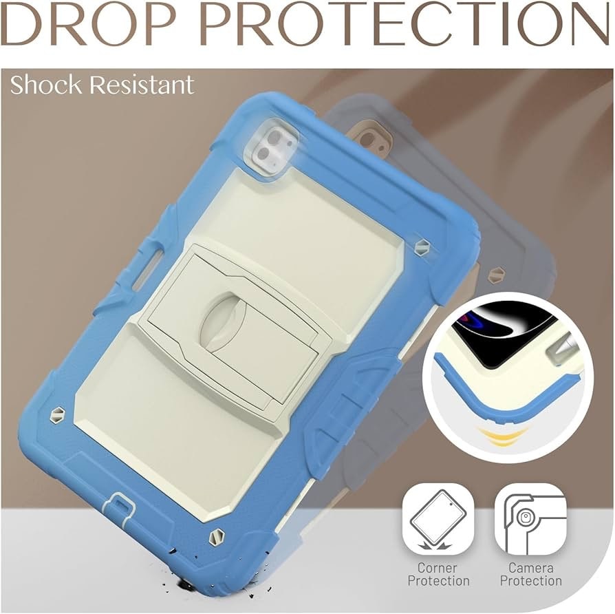 Husa compatibila cu iPad Air 4/5 10.9 (20/21) iPad Pro 11 (18/20/21) Albastru-Bej