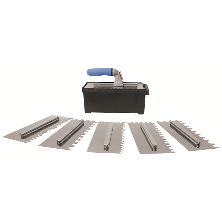 Set 8 gletiere BAUTOOL, inox, argintiu