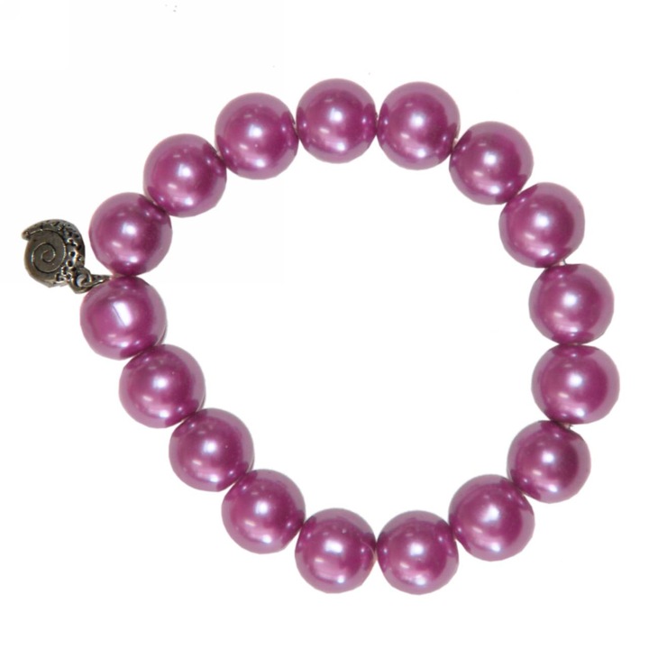 Bratara dama, Kostibas 1522-302LR, Sticla/TE, Perla Roz