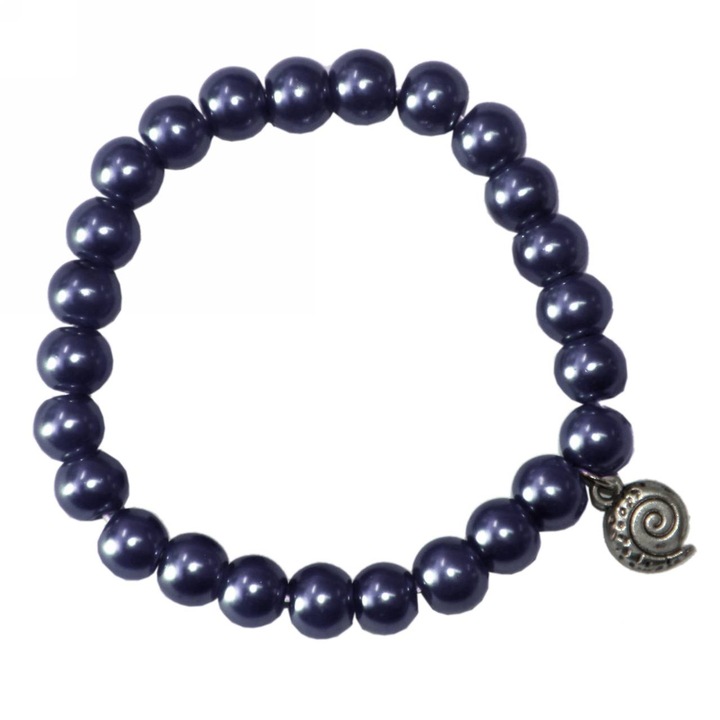 Bratara dama, Kostibas 1522-302HG, Sticla, Perla Bleumarin