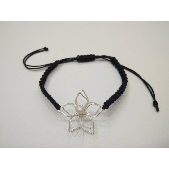 Bratara dama, Kostibasb 1512-537A, metalica, argintie, snur ajustabil