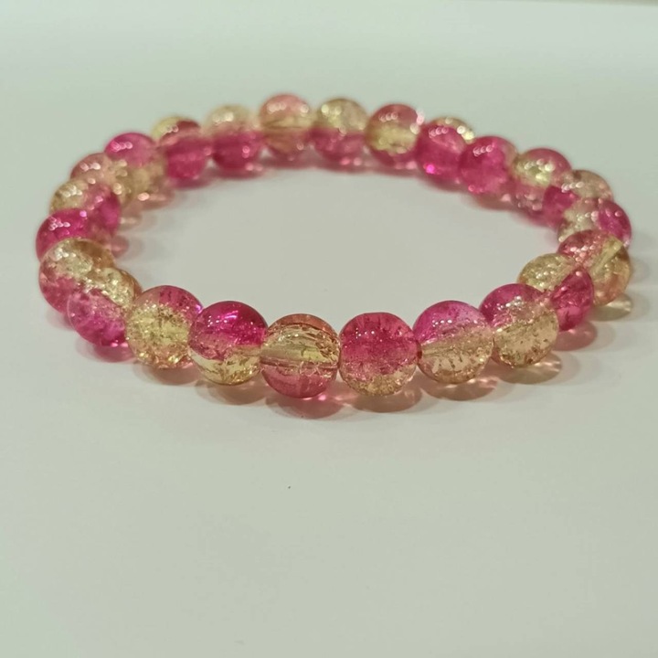 Bratara dama Kostibas Fashion, fucsia\bej