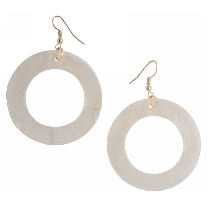 Cercei dama, Kostibas, scoica, alb