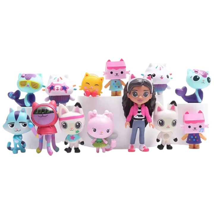 Комплект фигурки Gabby's Dollhouse, 13 части, размери 3.8x8.5см, за момчета и момичета