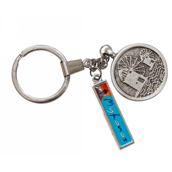 Breloc Kostibas, model 6210-205, Metalic, Argintiu