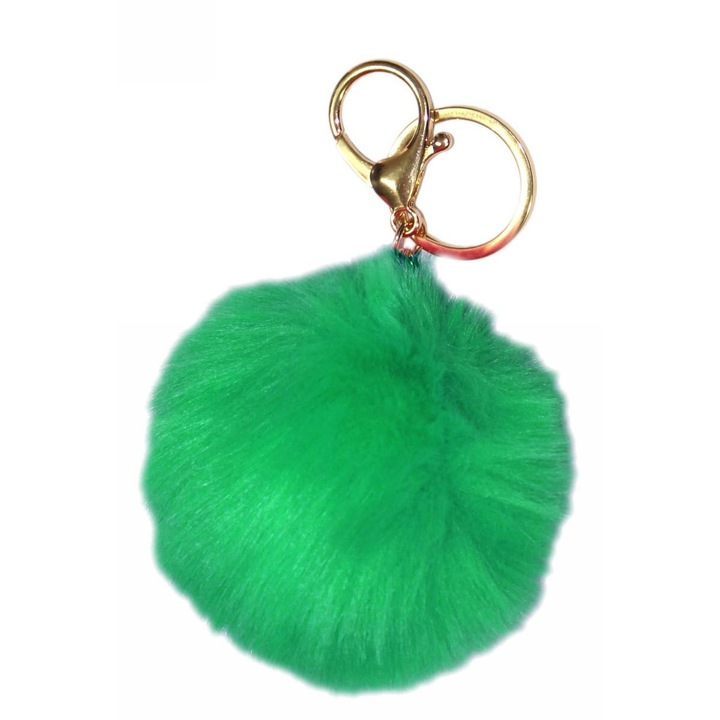 Breloc Kostibas, model 6271-001P, Pom Pom, verde