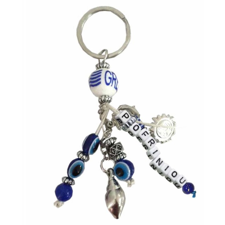 Breloc Kostibas, model 6229-625KB, metalic, albastru