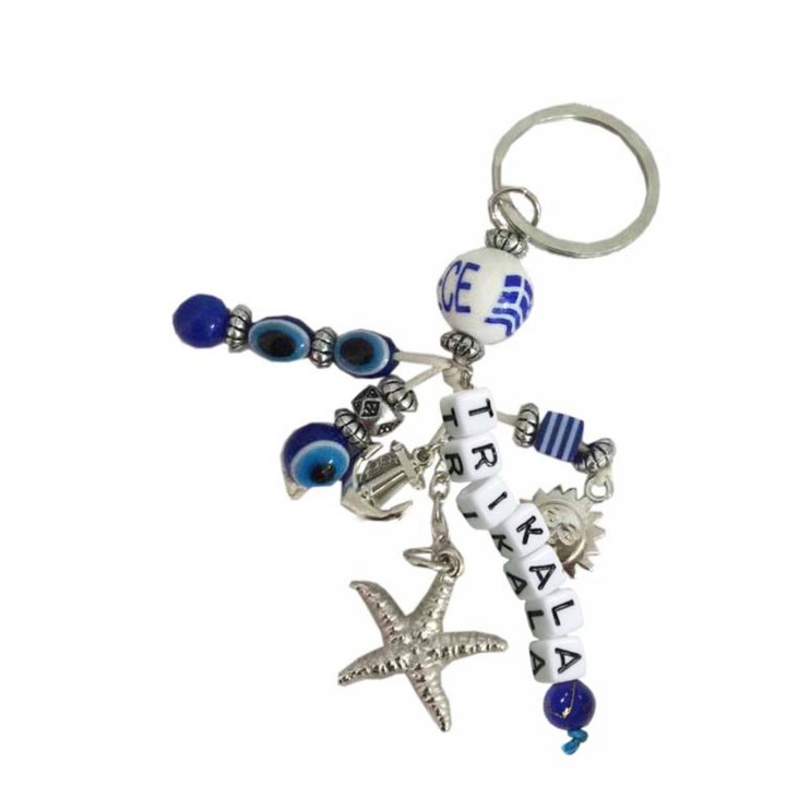 Breloc Kostibas, model 6229-622RD, metalic, albastru