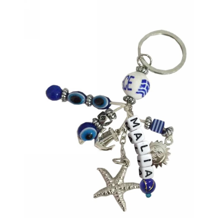 Breloc Kostibas, model 6229-622BF, metalic, albastru