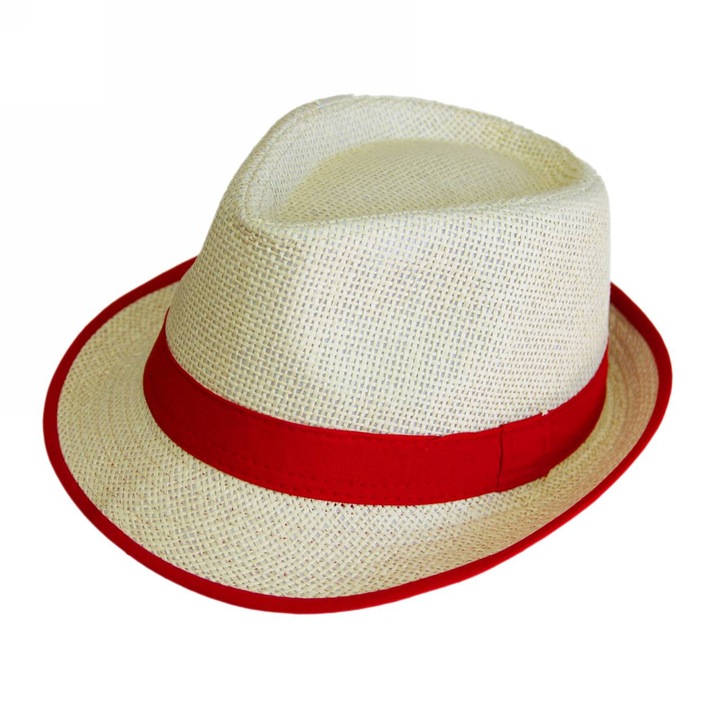 Palarie dama, Kostibas, model vara, rosu/bej