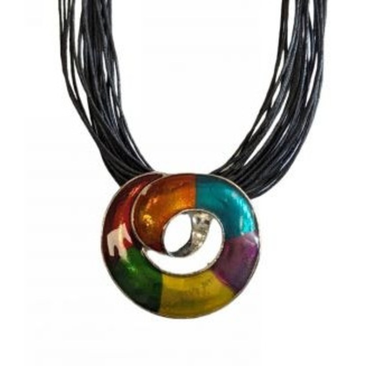 Kostibas 1010-659, Colier, Motiv, Metal, Sfoara, Multicolor