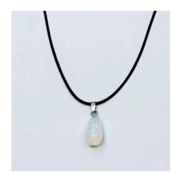 Colier Kostibas, model 1013-697AL, Otel, Lava, Alb