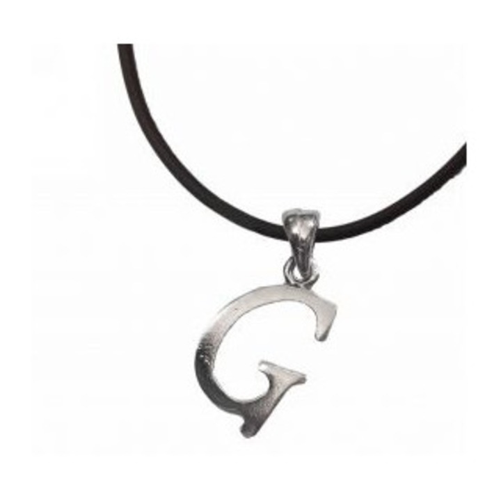 Colier, Kostibas Fashion, Litera G, Argintiu