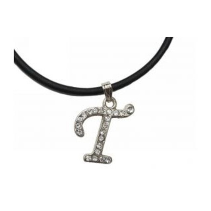 Colier, Kostibas Fashion, T, Argintiu