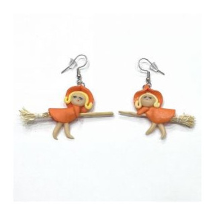 Cercei dama Kostibas Fashion, otel, portocaliu