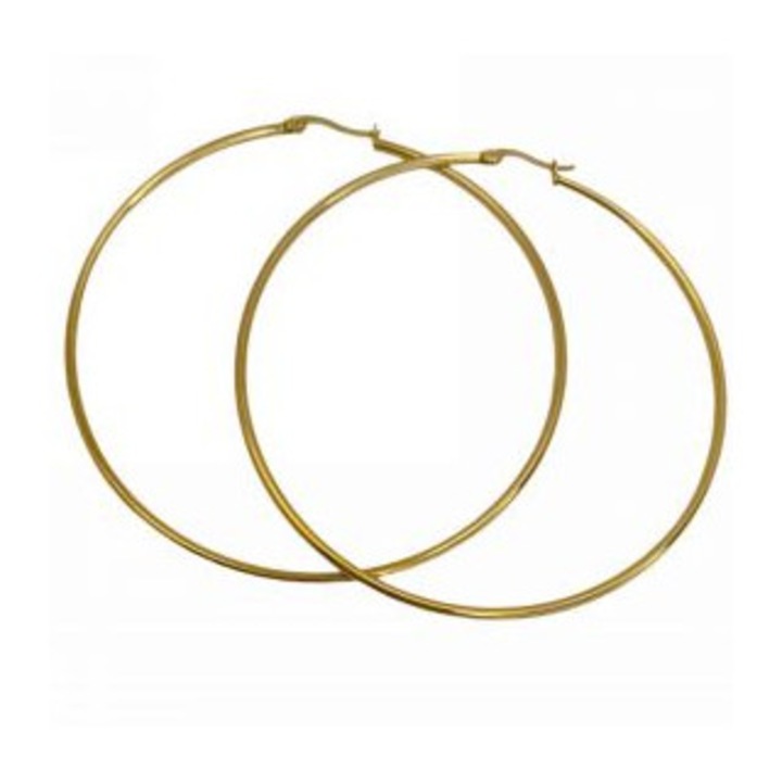 Cercei dama, Kostibas Fashion model 3113-6080X, metalici, aurii