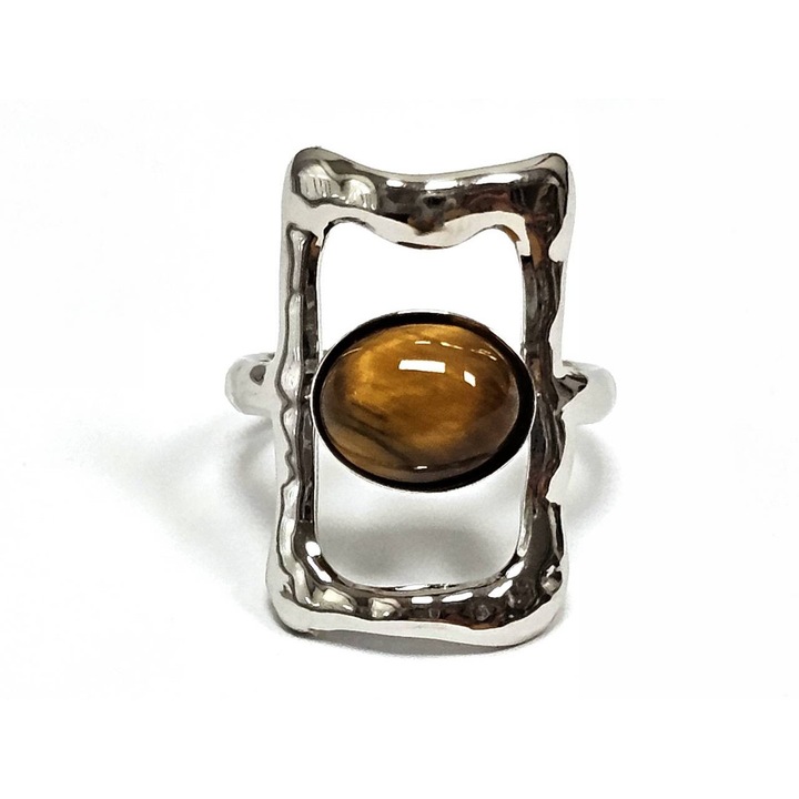 Inel dama, Karma, argintiu/maro