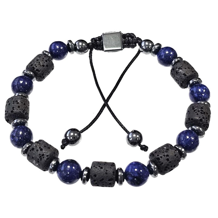 Bratara unisex, Karma, Albastru/Negru