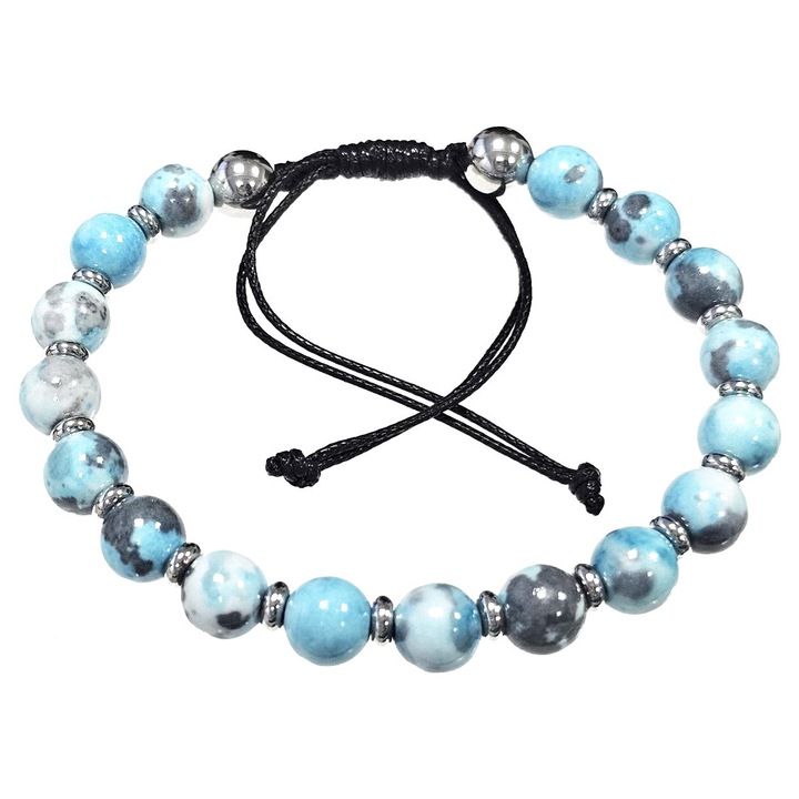 Bratara unisex, Karma, Negru/Albastru